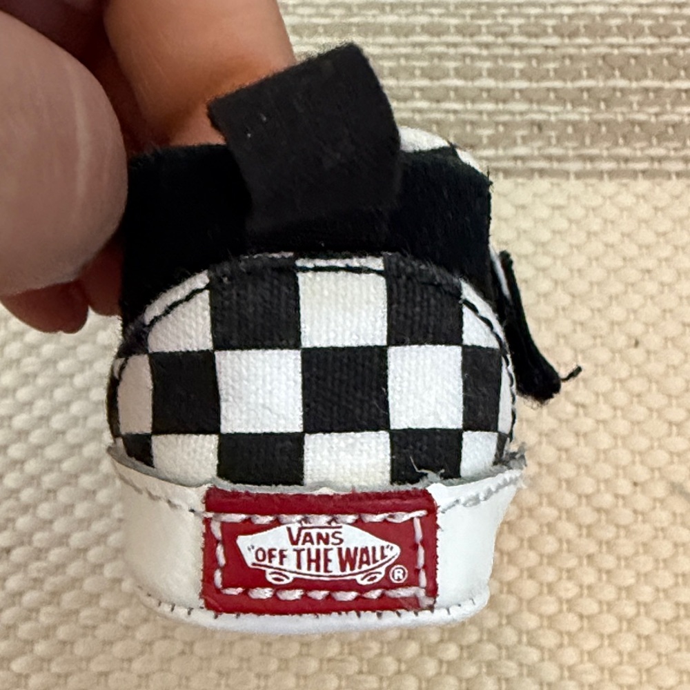 Vans Kids Checkered Black and White Sneakers - Picture 4 of 5